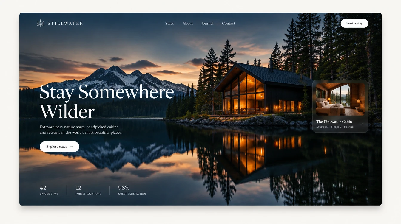 Cabin stays site