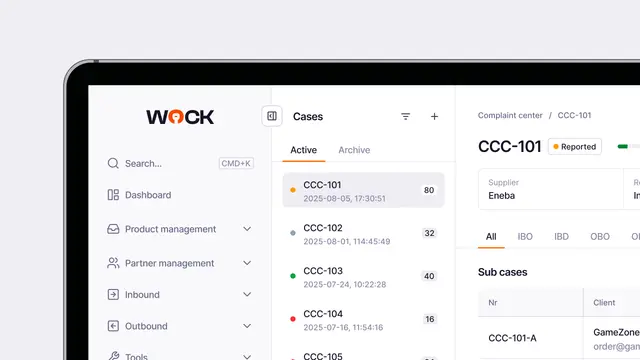 SaaS dashboard